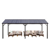 PHI VILLA 10 x 20 ft Carport Metal Carports with Galvanized Steel Roof, Sturdy Heavy Duty Metal Carport for Cars, Boats, and Tractors PHI VILLA