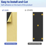 BUBOS 10 pack Large Acoustic Panels, 48"X 12"X 0.4" Sound Proof Panels for Walls,Decorative Sound Proof Panels,Self-Adhesive Acoustical Wall Panels,3D Slat Sound Panels for Home Office Studio Camel BUBOS