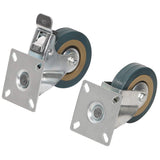 8 Packs 3 Inches (4 with Brakes, 4 Without),360 Degree Swivel Caster Wheels Set,KINJOEK Polyvinyl Chloride Caster Wheels with Brakes for Carts, Furniture, Workbench, Trolley, 880lb Total Capacity,Gray KINJOEK