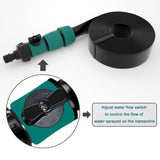 Bobor Trampoline Sprinkler for Kids, Outdoor Backyard Water Park Fun Summer Outdoor Water Sprinkler Toys for Boys Girls (Black, 39ft) BOBOR