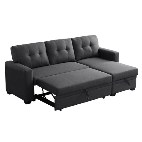 Yafylly L Shape Sleeper Sofa Bed with Storage, Large Full Size Pull Out Sectional Couch, Futon Chaise Lounge Recliner for Living Room, Apartment, Bedroom, Office Yafylly