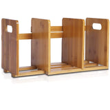Salafey Expandable Bamboo Desktop Bookshelf - Versatile Organiser for Home and Office Salafey