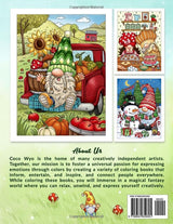 Enchanted Gnomes: Fantasy Coloring Book for Adults with Adorable Gnome Illustrations for Stress Relief and Relaxation ZONULAR