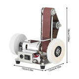 Mini Belt Sander, 7 Adjustable Speed Electric Bench Grinder Sanding Machine, Electric Knife Sharpener Mini Bench Belt Grinder for Metal Working, Knife Making and DIY MIMODA