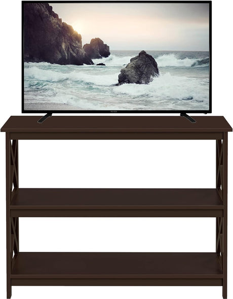 Yaheetech Television Stands & Entertainment Centers with 3 Tier Storage Shelf TV Stand for Living Room, Espresso Yaheetech