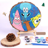 4.3-4.7 inch Unfinished Natural with Tree Bark Wood Slices 15 PCS Natural Round Discs Rustic Wood Slices for DIY Crafts, Table Base, Wedding Decoration,Coasters,Christmas Ornaments. RWHXRWY