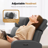 Power Loveseat Recliner Set with Adjustable Headrest, 2+1 Pieces in Living Room, 2 Seater Power Reclining Loveseat with Manual Headrest, 1 Swivel and Rocking Power Recliner Chair with Power Headrest Duitrc