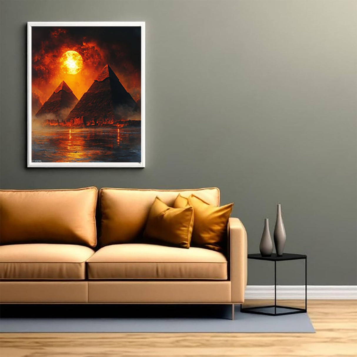 XTXGERL Paint by Numbers, Landmark Egyptian Pyramids at Dusk, Adult Crafts Adult Paint by Number Kits, Arts Crafts for Home Decor (No Frame, 16x20 inch) XTXGERL