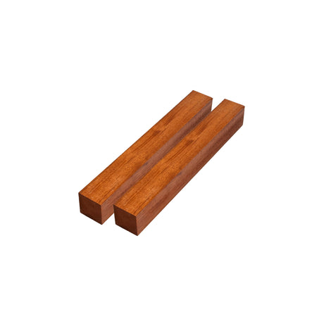 Exotic Wood Zone Honduran Mahogany Turning Wood Blanks (2 pcs) - Kiln-Dried Exotic Wood and Raw Lumber for Sustainable Woodworking, Woodcraft, and Lathe Projects (1-1/2" x 1-1/2" x 6") Exotic Wood Zone
