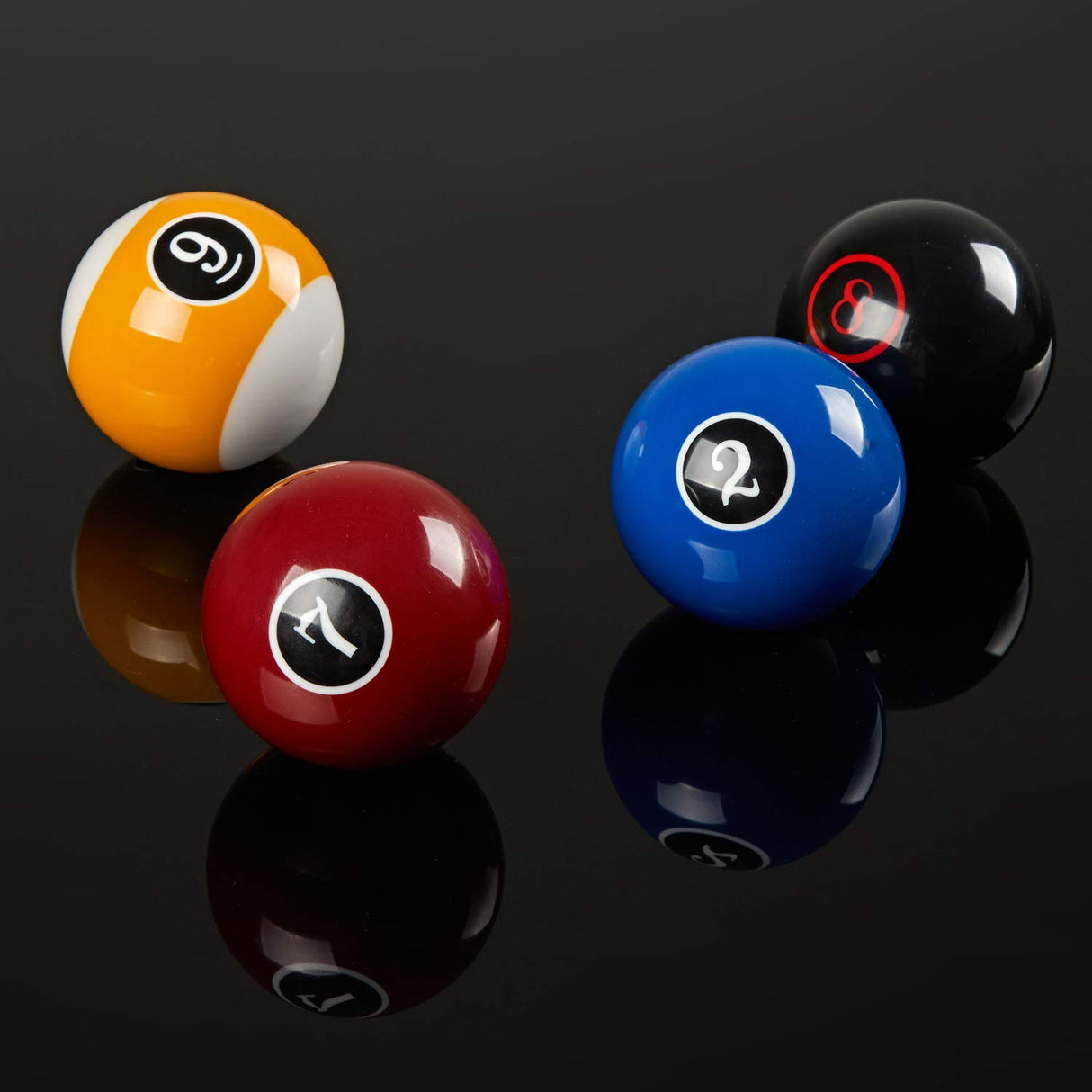 Collapsar Deluxe 2-1/4 Inch Regulation Size Billiards Pool Table Billiard Ball Set Complete 16 Pool Balls Set (Several Style Available) (Modern Style) Collapsar