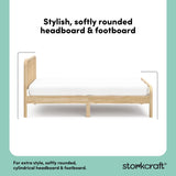 Storkcraft Next Porto Twin Bed (Natural) – GREENGUARD Gold Certified Fits Standard Twin Mattress, Sleek and Elegant Design, Easy to Assembly, Easy-to-Match Style STORKCRAFT