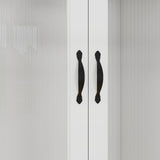 TemkTuek Modern White Armoire Wardrobe Closet with Doors, Large Capacity with 4 Drawers, Hanging Rods and Shelves for Bedroom Storage 63.0" W x 20.47" D x 70.87" H (72-27) TemkTuek