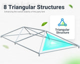 Peaktop Outdoor 10x20ft Heavy Duty Party Tent Wedding Tent Outdoor Gazebo Event Shelter Canopy with Removeable Sidewalls PEAKTOP OUTDOOR