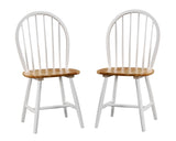 Boraam Farmhouse Dining Chairs, Set of 2-White/Natural Boraam