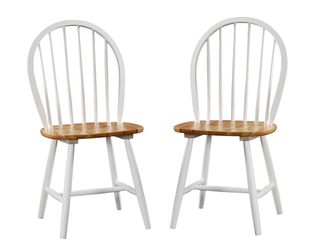 Boraam Farmhouse Dining Chairs, Set of 2-White/Natural Boraam