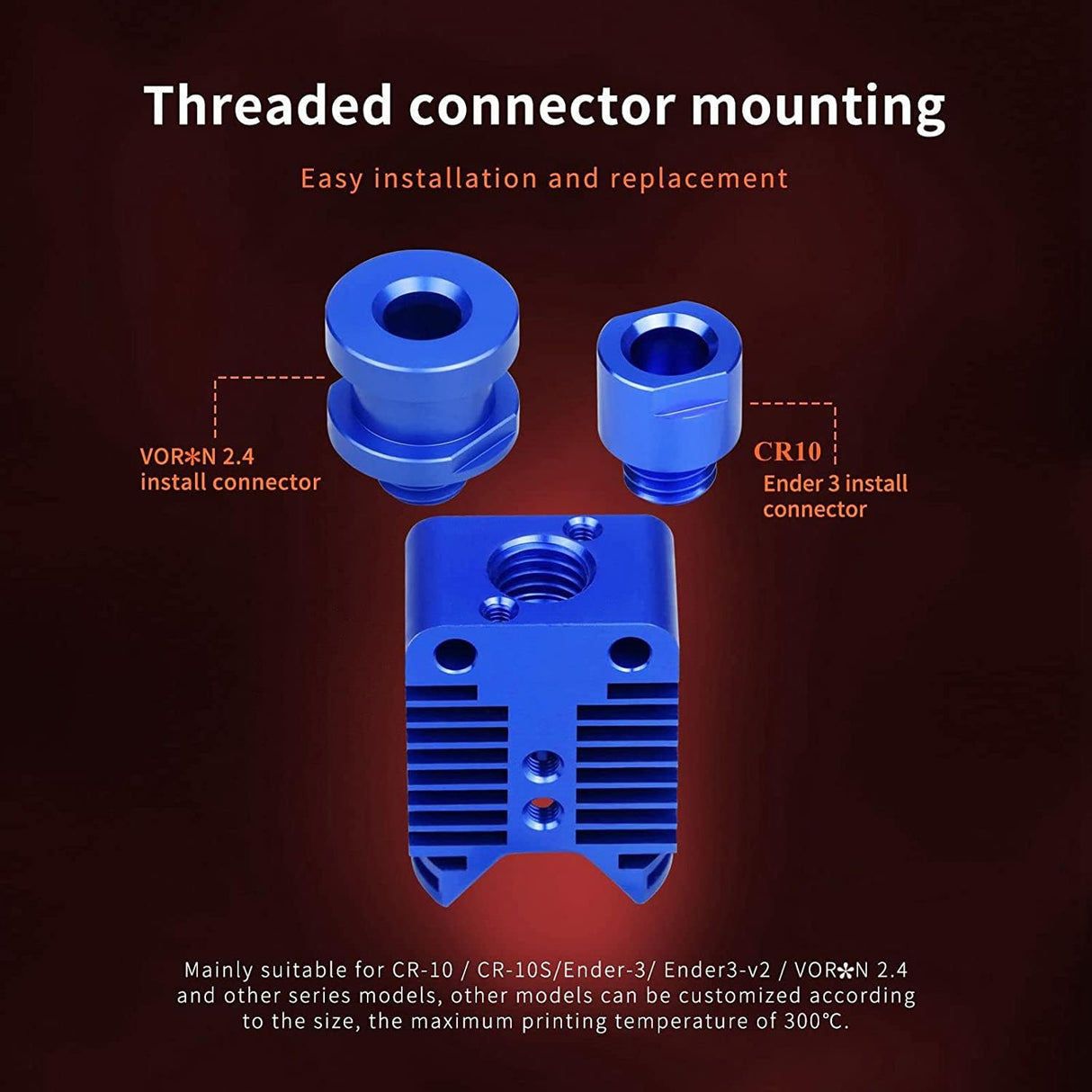 Upgrade Ceramic Heating Core CHC Hotend 24V Copper Heater Block Titanium Heatbreak Improved Nozzle Compatible with Voron 2.4 Ender 3 V2 Pro CR10 Ender 5 Pro/Plus Ender 6 3D Printer POLISI3D