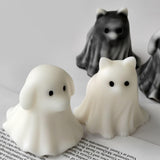 2PCS Halloween Animal Ghost Candle Mold,3D Ghost Silicone Mold， Suitable for Making and Decorating Scented Candle Soap for Halloween (2 PCS) Youzon