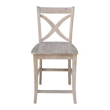 International Concepts Cosmo Stool Barstool, Washed Gray Taupe IC International Concepts