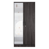 Better Home Products Harmony Two Door Armoire Wardrobe with Mirror in Tobacco Better Home Products