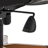 Serta Conway Big and Tall Executive Office Wood Accents, Adjustable High Back Ergonomic Computer Chair with Lumbar Support, Bonded Leather, 30.5D x 27.25W x 47H in, Black Serta