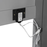 Ball & Cast Queen Size Murphy Bed Wall Bed with LED Lights and Dual Piston Metal Folding Mechanism Designed,Wood Hideaway Cabinet Platform Bedframe w/Slat Support,can be Folded,for Small Room,Gray Ball & Cast