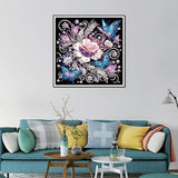 Stalente Diamond Painting Kits for Adults Flower, 5D Special Shape Diamond Art Kits for Beginners, Crystal Rhinestones Diamond Painting for Home Wall Decoration Gift 12×12inch, Butterfly Stalente