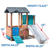 Step2 Woodland Adventure Playhouse & Slide for Kids, Outdoor Playset, Slide, & Swing, Toddlers Ages 3 – 8 Years Old, Easy Assembly Step2