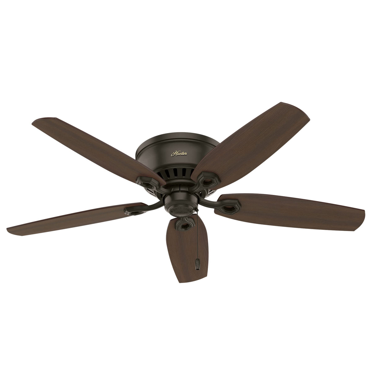 Hunter Fan Company Indoor 53327 52" Builder Low Profile Ceiling Fan with Light, 52 inch, New Bronze finish Hunter