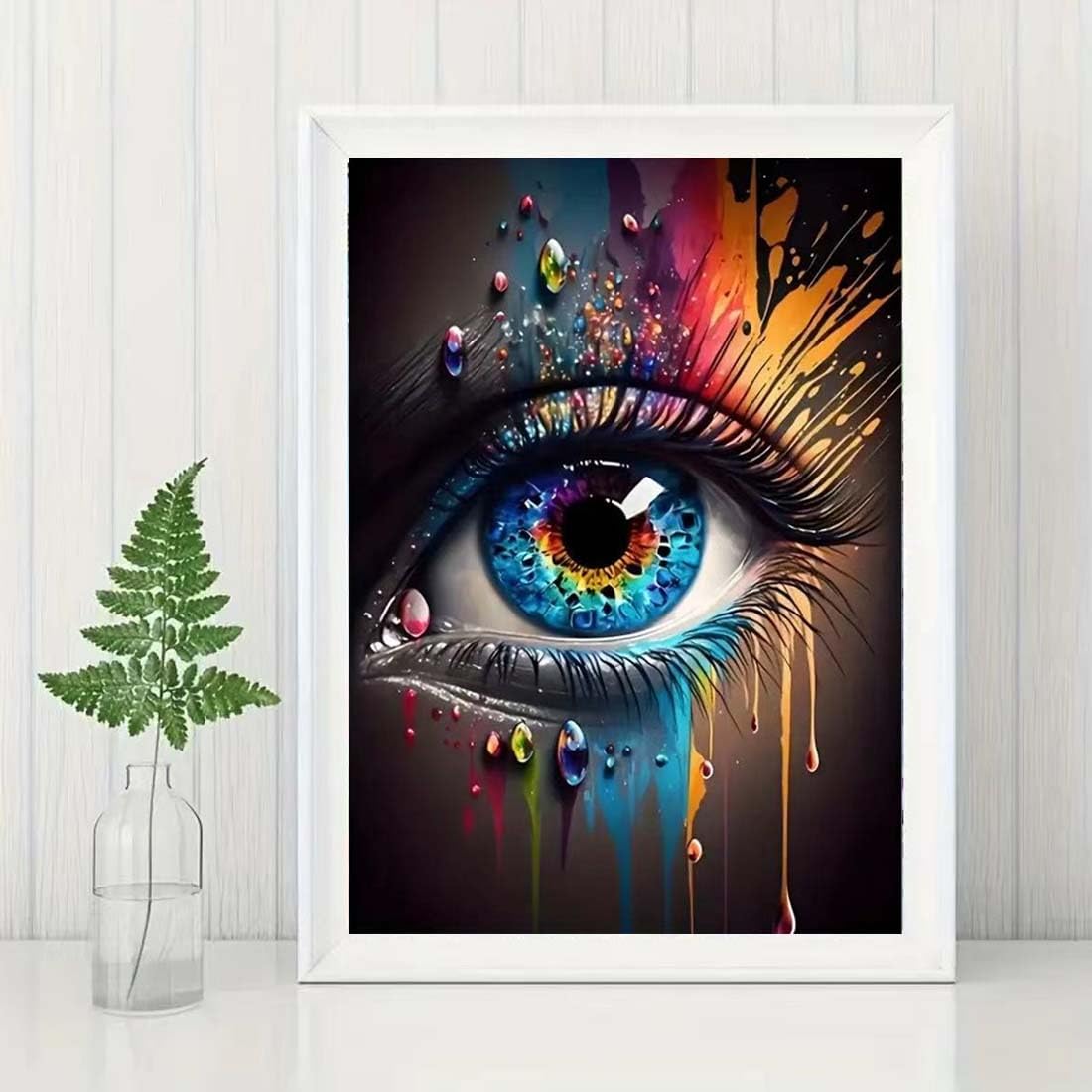 SHICERNHJ Eye Diamond Painting Kits for Adults DIY 5D Diamond Art Paint with Round Diamonds Dots Kits for Adults Full Drill Painting Kit Gem Art and Crafts for Home Wall Decor 12x16Inch SHICERNHJ