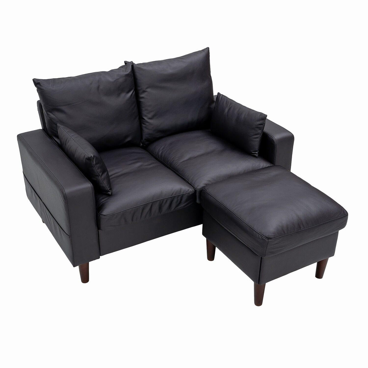 Panana 2 Seater with Ottoman Small Sofa Set, Sectional Sofa Loveseat with Ottoman for Small Space Living Room Apartment Panana
