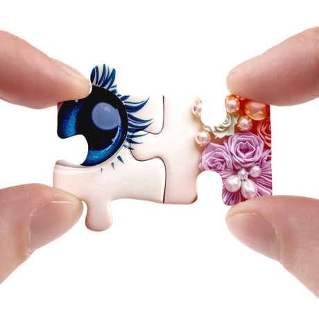 Crystal Unicorn Puzzle for Adults 1000 Pieces, Fantasy Animal Jigsaw Puzzle, Colorful Flower Art Diamond Rainbow Gem Jewel Puzzle BBOLDIN