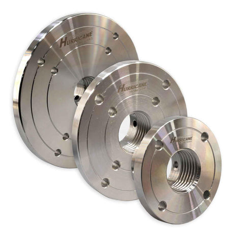 Hurricane Turning Tools, 3", 4", 6" Steel Faceplate Set For Wood Lathe, 1 1/4" x 8 TPI, Pack of 3 Faceplates Hurricane Turning Tools