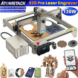 ATOMSTACK S20 PRO Laser Engraver with Air Assist Kits, Laser Class 4, 20000mW Output Laser Power, High Precision Laser Engraving Machine, Laser Cutter for Thick Wood and 0.05mm Stainless Steel ATOMSTACK