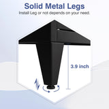 LISSIMO Metal Storage Cabinet,Home Office Cabinet with Doors and Adjustable Shelves,Locking Cabinet with Adjustabl Leg Levelers Assembly Required(Black) LISSIMO