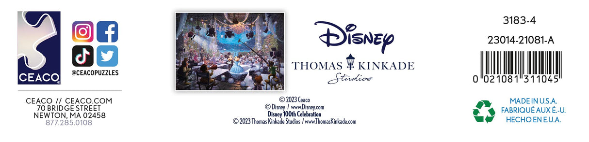 Ceaco - Disney's 100th Anniversary - Thomas Kinkade - 100th Anniversary Celebration - 1000 Piece Jigsaw Puzzle Ceaco