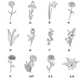 Personalized Wooden Ring Box - Custom Name Date Engraved Ring Bearer Box Wooden Heart Wedding Ring Holder Rustic Jewelry Storage Case for Proposal Wedding Keepsake (Birth Flower) Drawelry