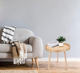 Round Coffee Table Set of 2, Natural Boho Coffee Table, Small Mid Century Modern Rattan Coffee Table, Boho Side Table End Tables for Living Room Bedroom Office Balcony ZYBT