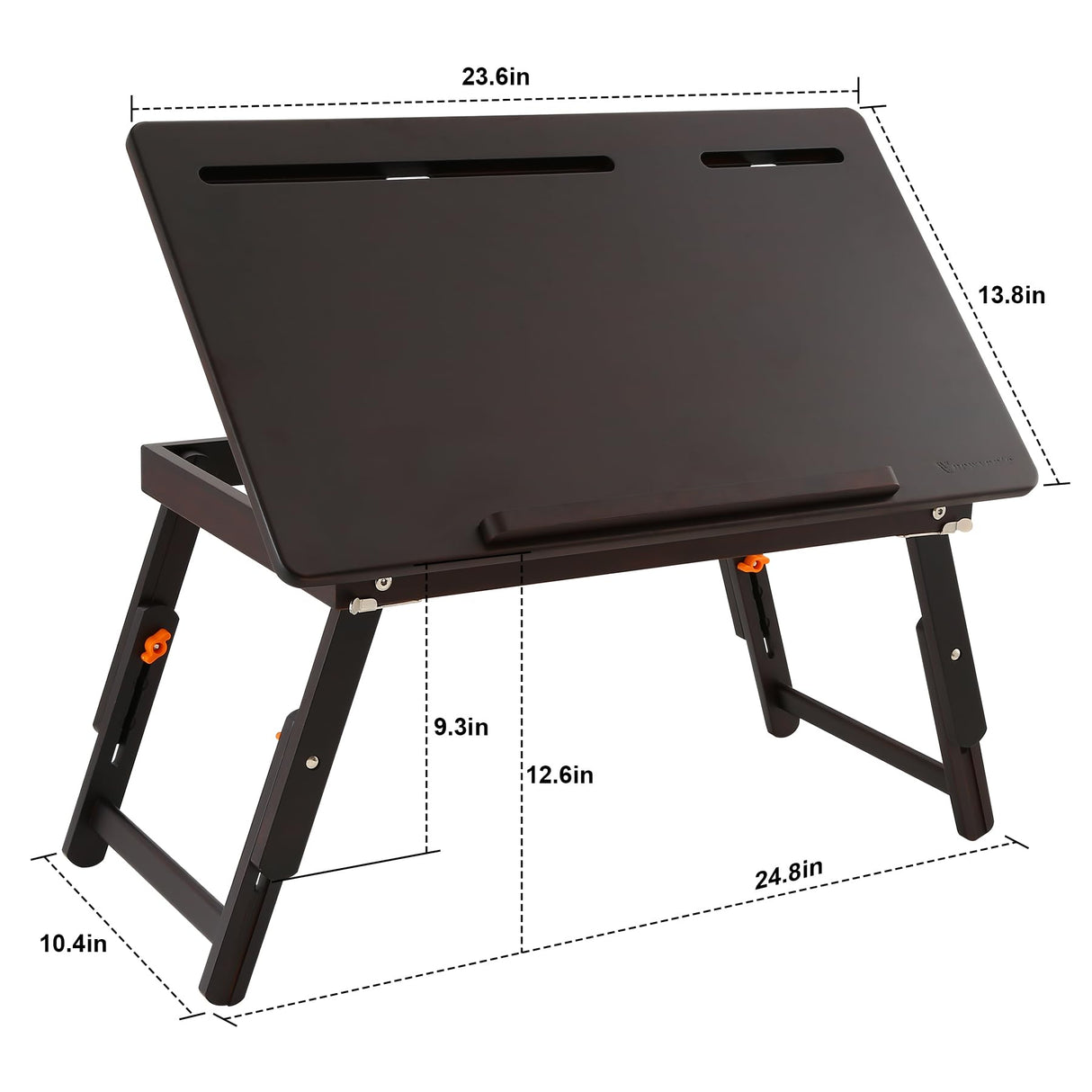 Nnewvante Drawing Table Foldable Drafting Desk with Adjustable Height & Angle Bamboo Drawing Board Easel with Tablet and Phone Slots for Painting, Drafting, Writing, Reading Nnewvante