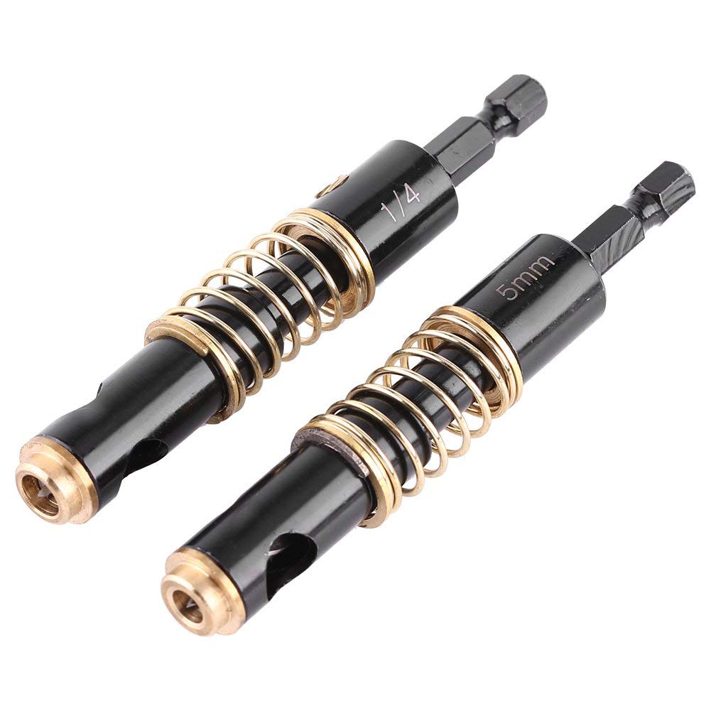 Watris Veiyi Self Centering Hinge Drill, Centering Bits, Hex Shank Center Drill Bit Set, Center Hole Bit, Door Window Cabinet Centering Drill Bits Hinge Opening Tool(5mm&1/4") Watris Veiyi