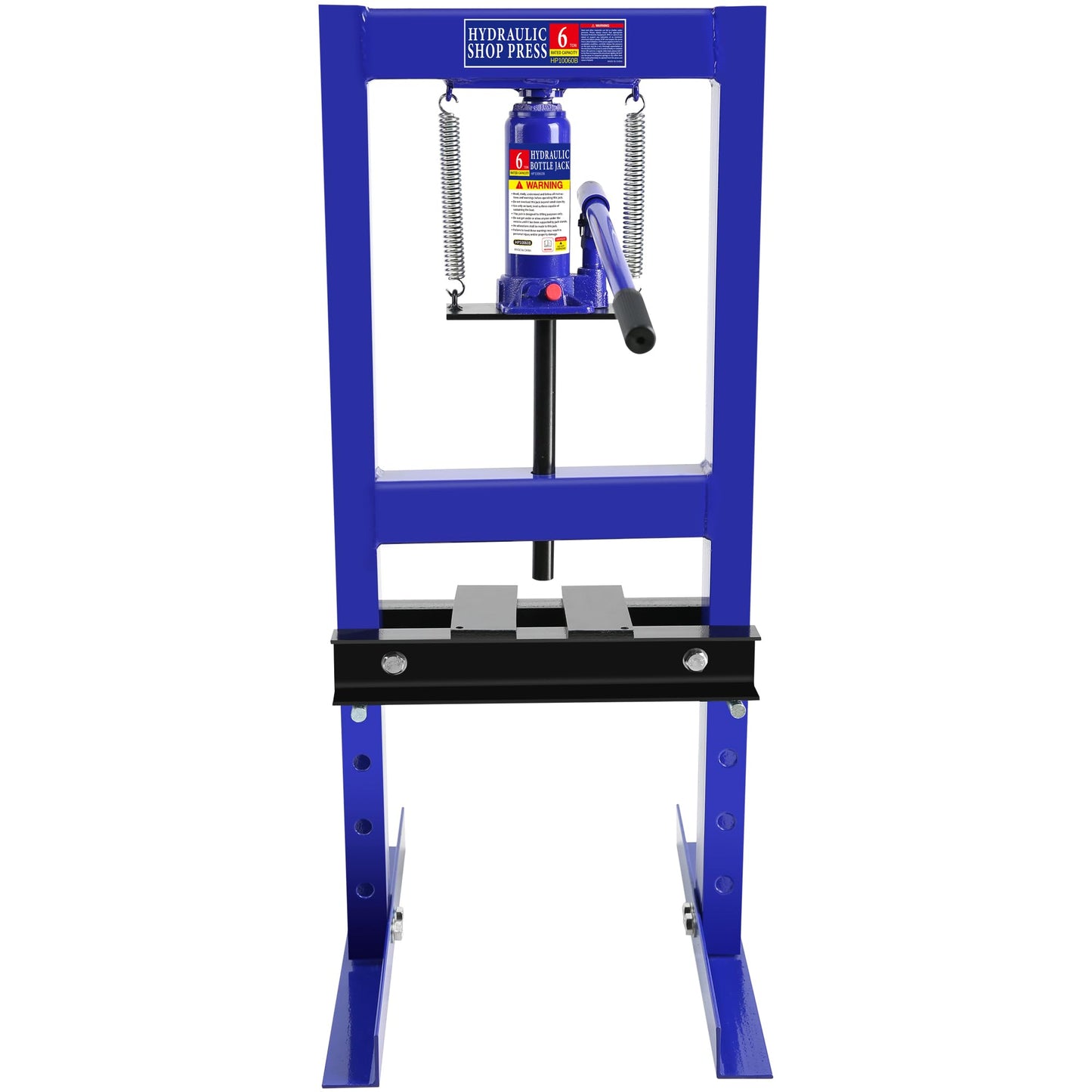 BOSTANA 6-Ton Hydraulic Shop Press, Bearing Press H-Frame Garage Floor with Adjustable Shop Press with Plate, Hydraulic Shop Floor Press for Gears and Bearings, Blue