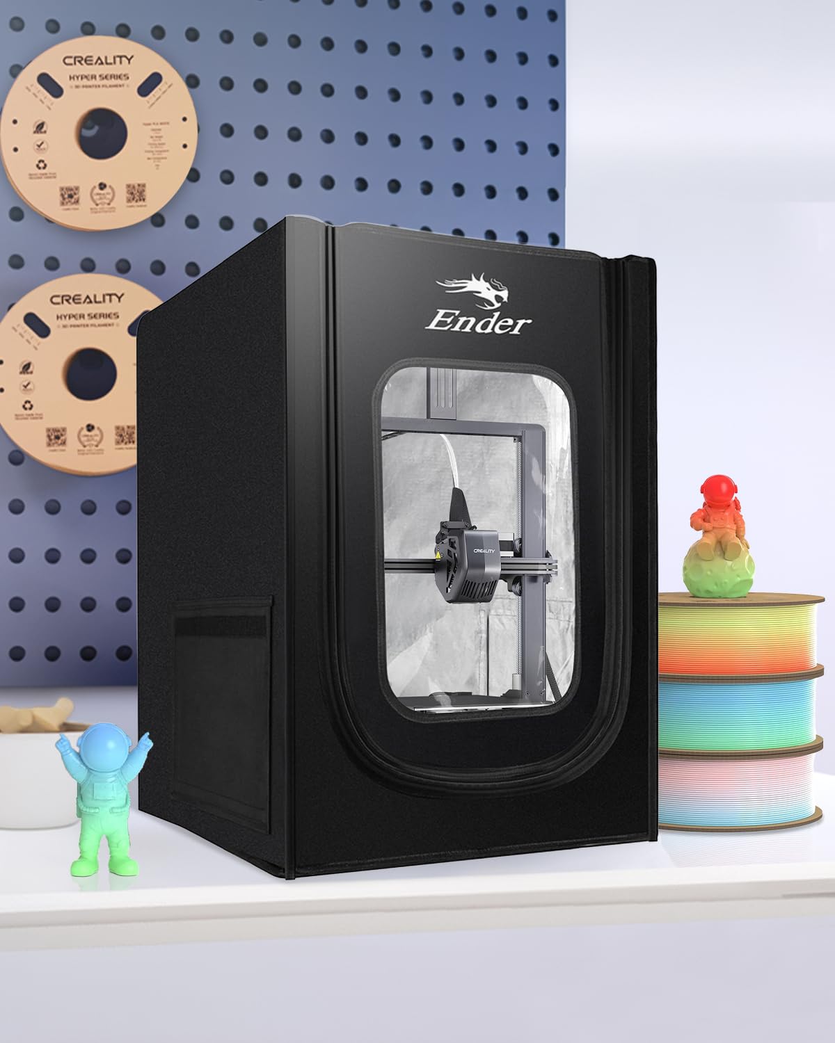 Creality Official 3D Printer Enclosure, Fireproof and Dustproof Tent Constant Temperature Protective Cover Compatible with Creality Ender 3/ Ender 3 V3 SE/Ender 3 V3 KE, 18.89”x 23.62” x28.34” Creality