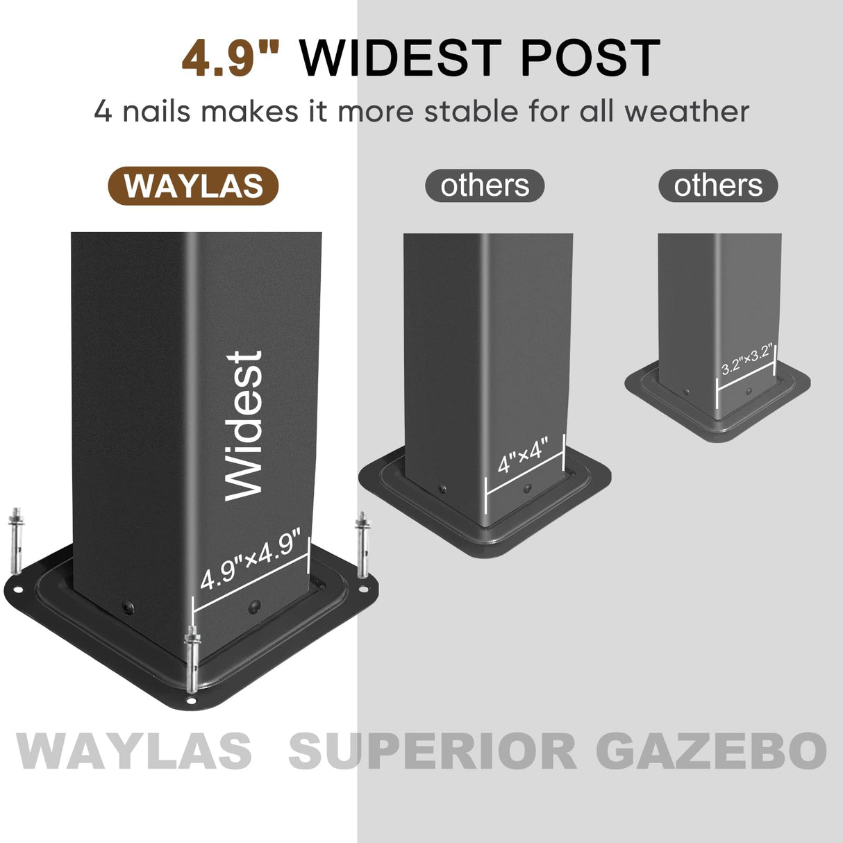 WELYAS Aluminum Hardtop Gazebo 10' X 12' Heavy Duty All Weather Black Gazebos with Galvanized Steel Double Metal Roof for Garden Patio Deck Backyard, Curtains and Netting Included WELYAS