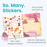 Princess Sticker Book Activity for Kids, World of Princesses by Cupkin, Toddler Airplane Travel Essentials, 500+ Stickers for Kids 12 Scenes + Coloring Book Pages, Girly Kid Gift, Crafts Ages 2-8 CUPKIN