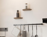 QsQueen Solid Wood Half Round Floating Wall Shelves | Elegant Floating Shelves, Elevate Your Space. Perfect for Living Rooms, Bathrooms, Bedrooms, Offices, Children's Rooms QsQueen