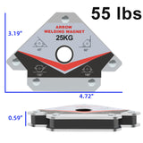 GUTIMORE 55LB Welding Magnet 3pcs,Heavy Duty Welding Magents and Clamps,Welding Magnet Arrow Holder,45 90 135 Degree Angle Holding Magnet, Easy for Welding or Soldering guti-more