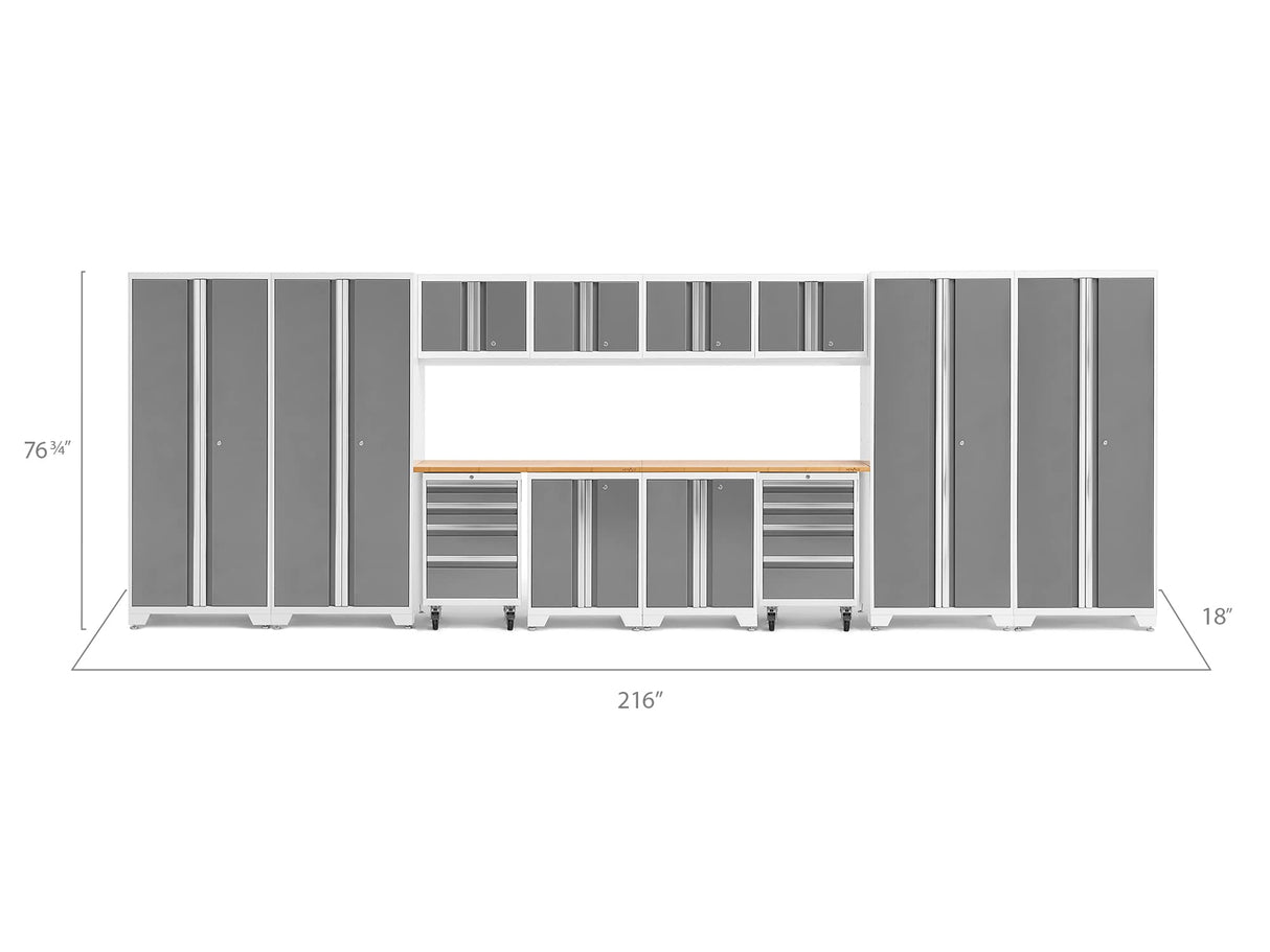 NewAge Products Bold Series Gray 14 Piece Set, Garage Cabinets, 50416 NewAge Products Inc.