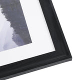 11x14 Wood Picture Frame Back, Display Pictures 8x10 with Mat or 11x14 Without Mat, Arc Ultra Edge Wooden Poster Picture Frames,11x14,Wood,Black,1 Pack Medog