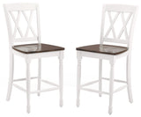 Crosley Furniture Shelby Wood X Back Counter Height Bar Stools Set of 2 Crosley Furniture
