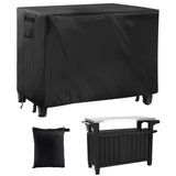 PAMASE Outdoor Dining Cart Cover - 54"L*23"W*35"H Grill Covers for Keter Unity XL Portable Cabinet Bar, Heavy Duty Waterproof BBQ Food Prep Table Serving Worktable Metal Movable Station PAMASE