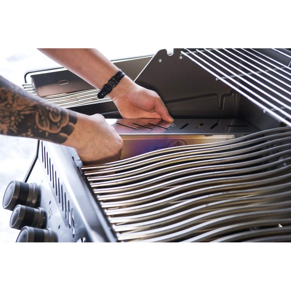 Napoleon Stainless Steel Smoker Box 67013 Add Smoky Flavor to BBQ, Easily Turn Gas Grill Into Smoker, Add Wood Chips or Chunks to Smoke Food on Barbecue 16.25 x 2.54 x 3.5 Napoleon